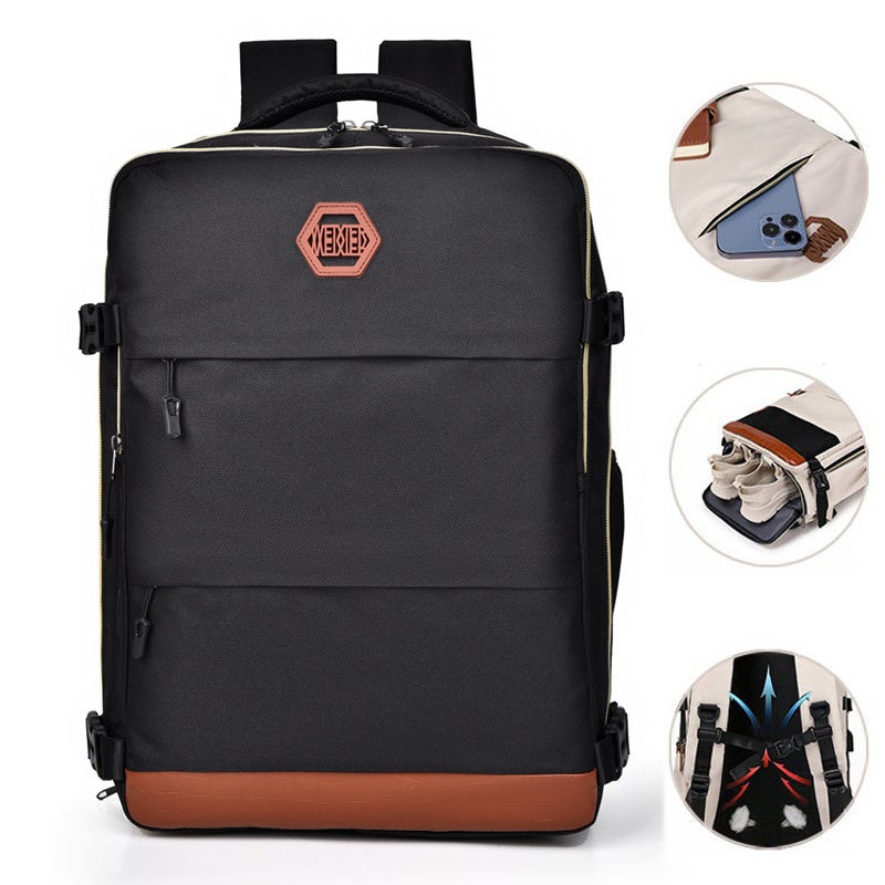 Damski plecak podróżny, torba studencka, plecak męski z przegrodą na buty