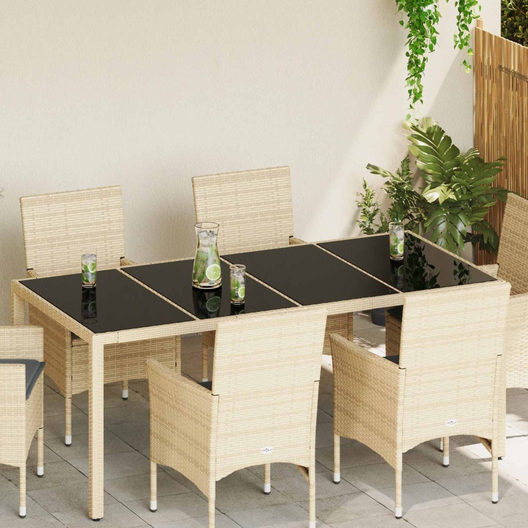 Blat stołu 4 pcs Czarny szkło hartowane