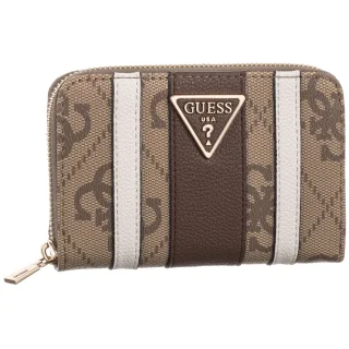 Portfel Laurel II Slg Med Zip Around SWSS74 59140 Latte Logo/Brown (GU875-a) Guess