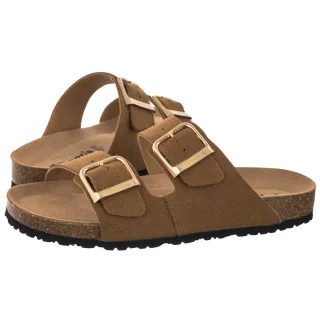 Klapki Koniakowe 1-27503-42 3B7 Cognac Nubuc (TM580-a) Tamaris