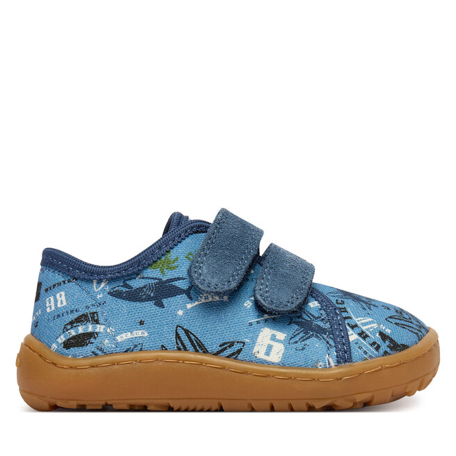 Kapcie Froddo Barefoot Canvas G1700440-6 M Niebieski