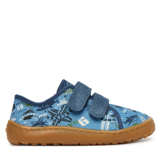 Kapcie Froddo Barefoot Canvas G1700440-6 S Niebieski