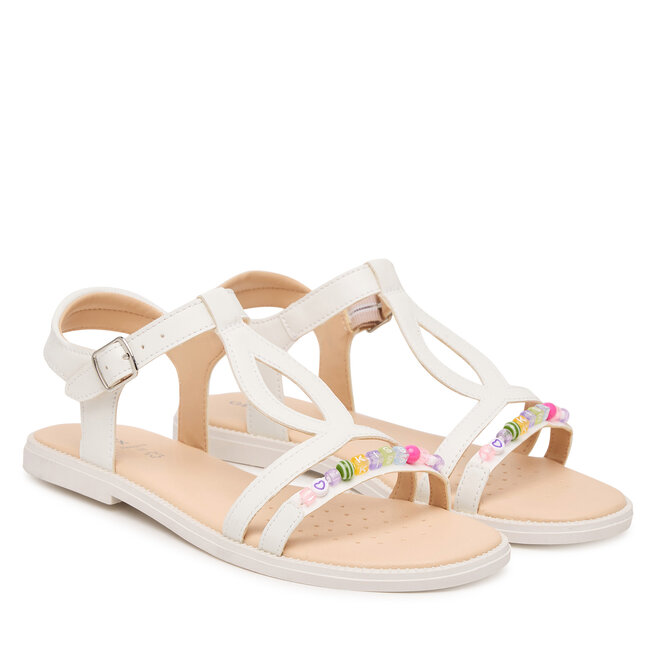 Sandały Geox Jr Sandal Karly J6535H 000BC C1000 D Biały