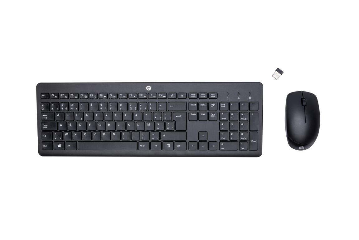 HP 230 Wireless Mouse and Keyboard Combo AZERTY Belgijski Czarny 18H24AA