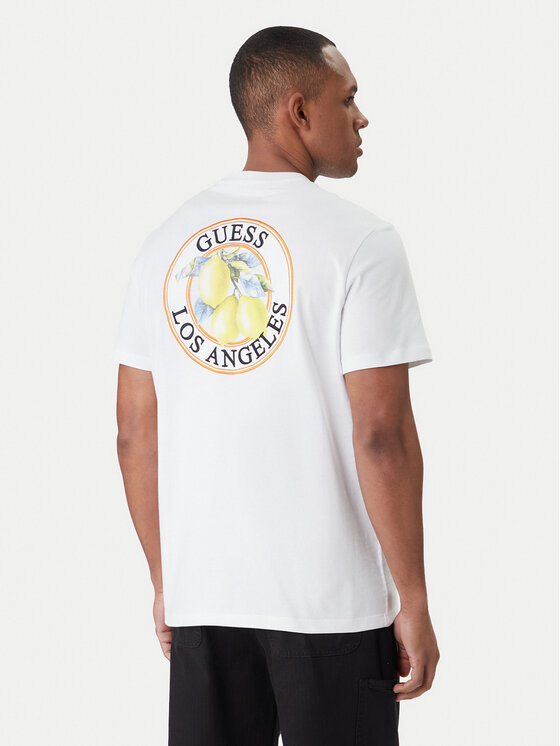 Guess T-Shirt M6GI19 K3051 Biały Reglan Fit