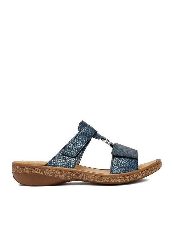 Rieker Klapki CEO-628P9-14 Granatowy