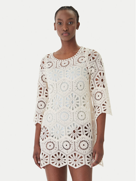 Banana Moon Sukienka plażowa Mishka Sunlight MXX11 Écru Regular Fit