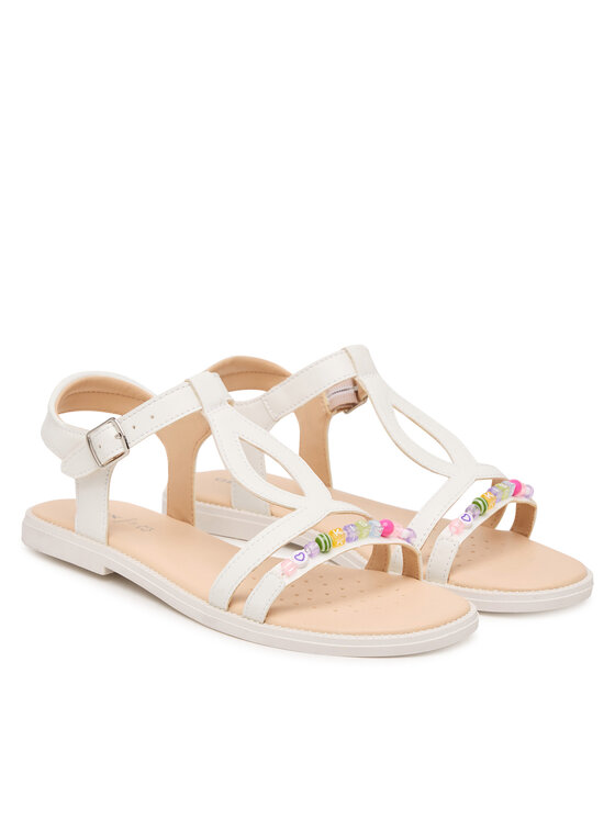 Geox Sandały Jr Sandal Karly J6535H 000BC C1000 D Biały
