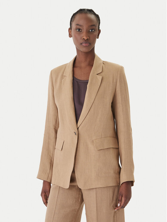 Marella Marynarka Vincita 2615041012 Écru Regular Fit
