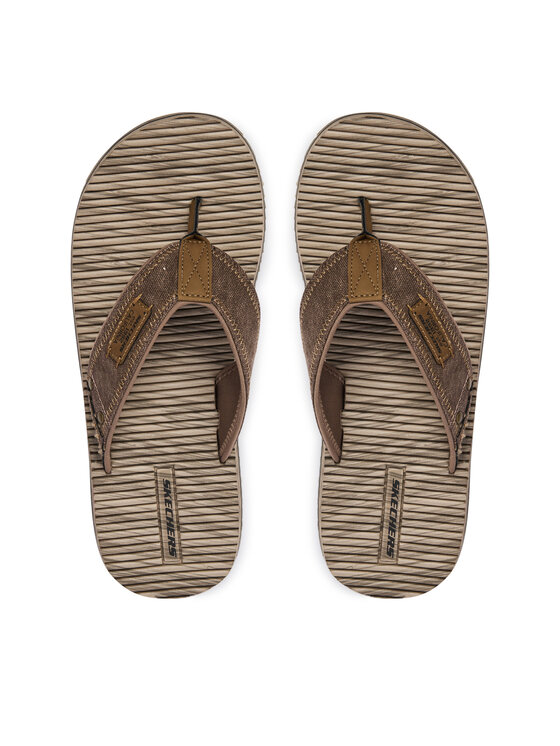 Skechers Japonki Quill - Seaside 205719/BRN Brązowy