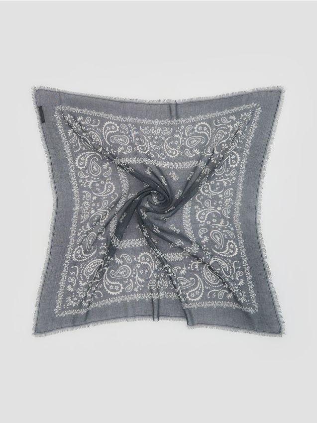 Reserved - Wzorzysta apaszka - szary