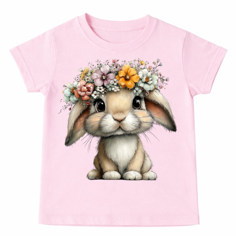 Koszulka z zajączkiem dla dziewczynki na Wielkanoc - zając12-30