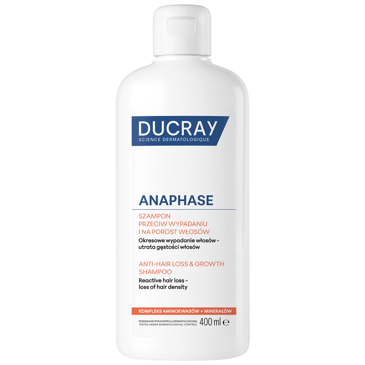 Ducray Anaphase, szampon przeciw wypadaniu i na porost włosów, 400 ml