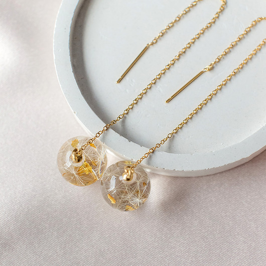 Kolczyki z rzęsek dmuchawca