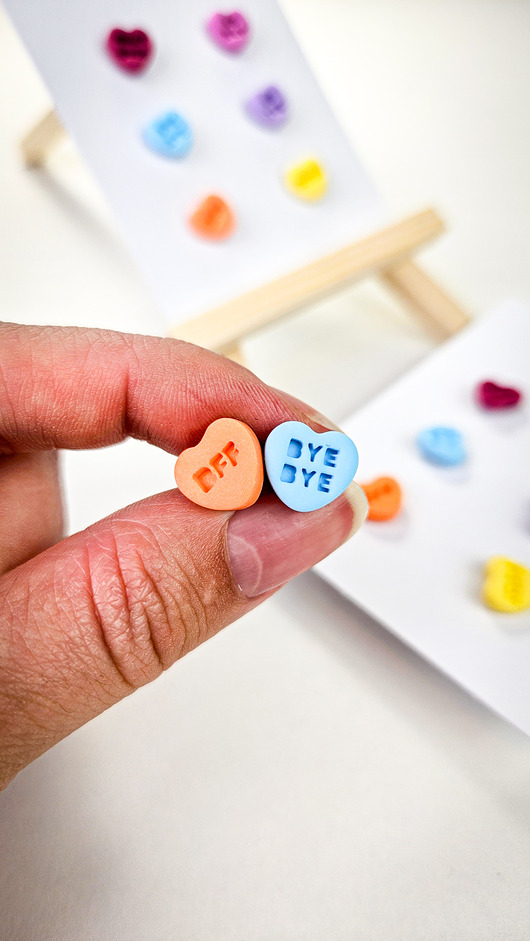 Kolczyki serduszka zestaw 3 par