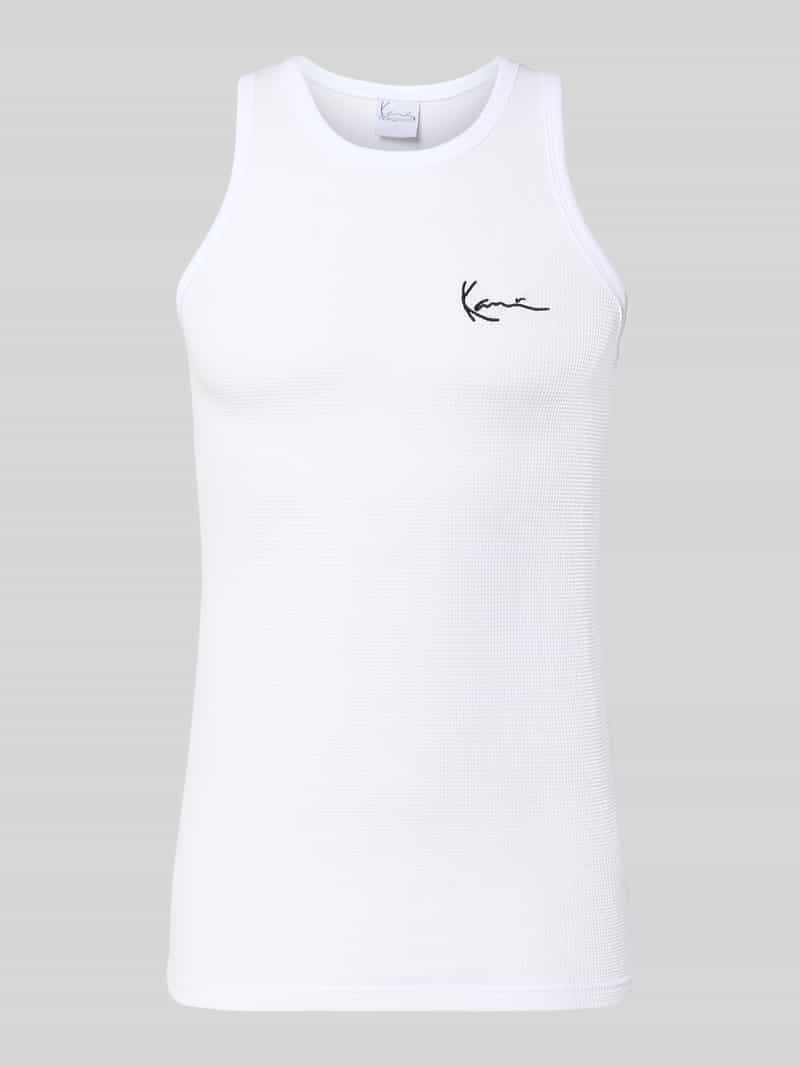 Top o kroju slim fit z wyhaftowanym logo