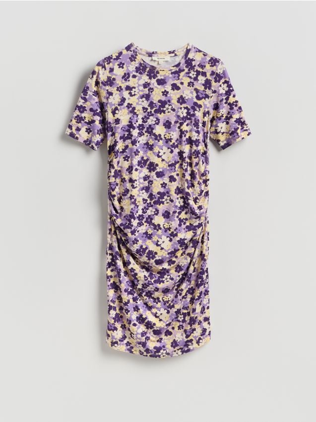 Reserved - Sukienka w kwiaty - wielobarwny