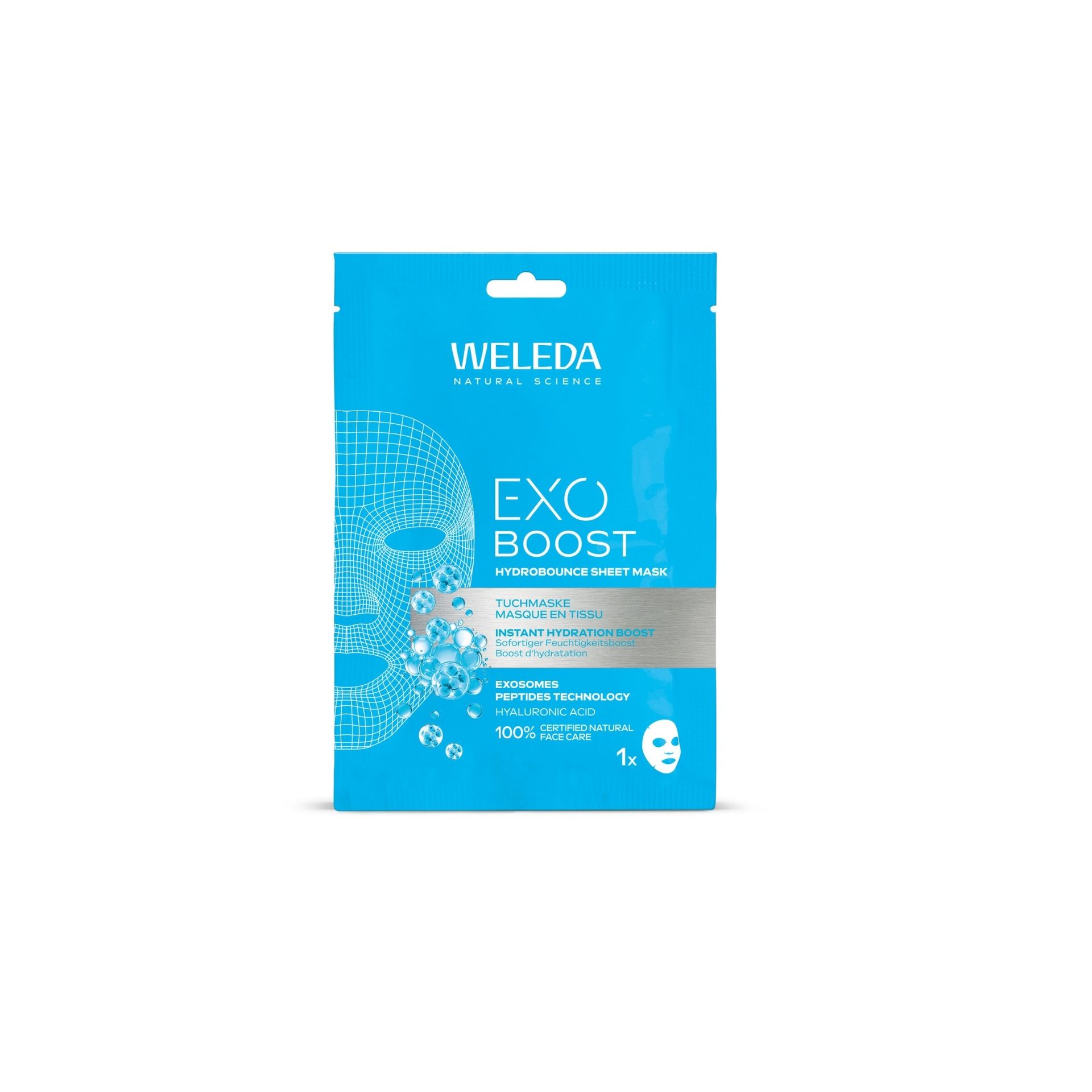 Weleda Exo Boost Nawilżająca Maseczka w Płachcie z Kwasem Hialuronowym 20ml