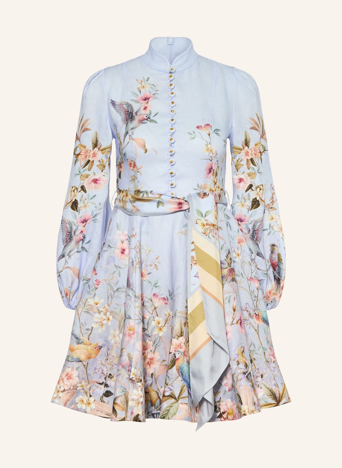 Zimmermann Sukienka Lniana Rebellion blau