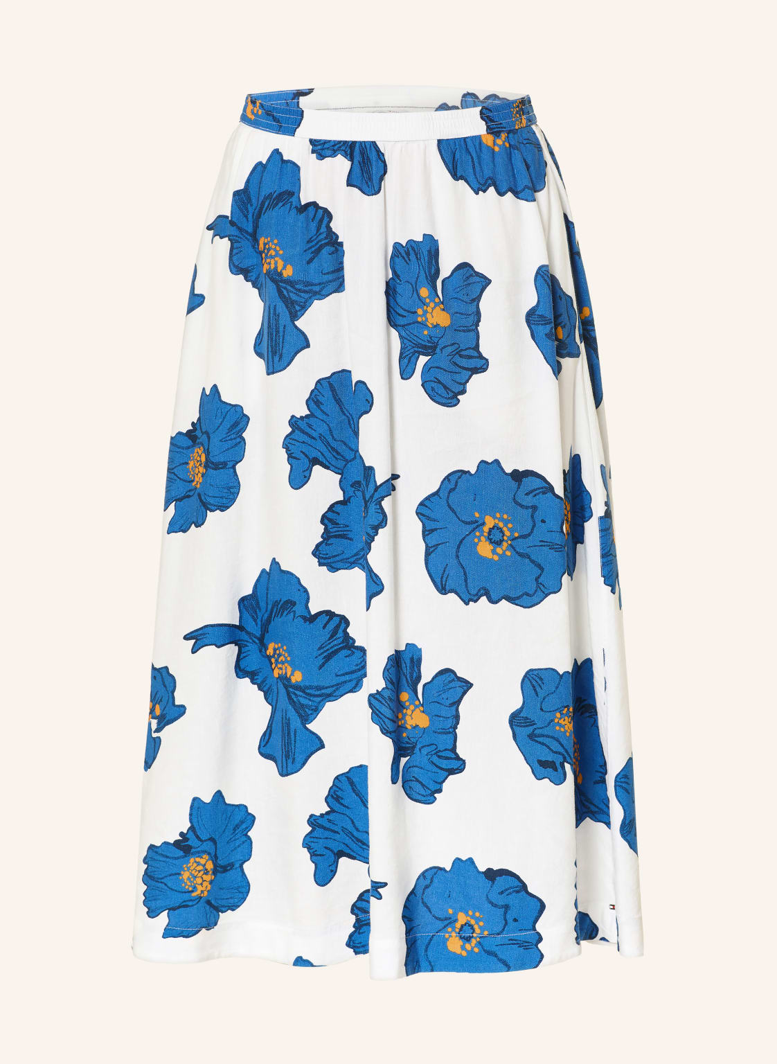 Tommy Hilfiger Spódnica Z Lnem blau