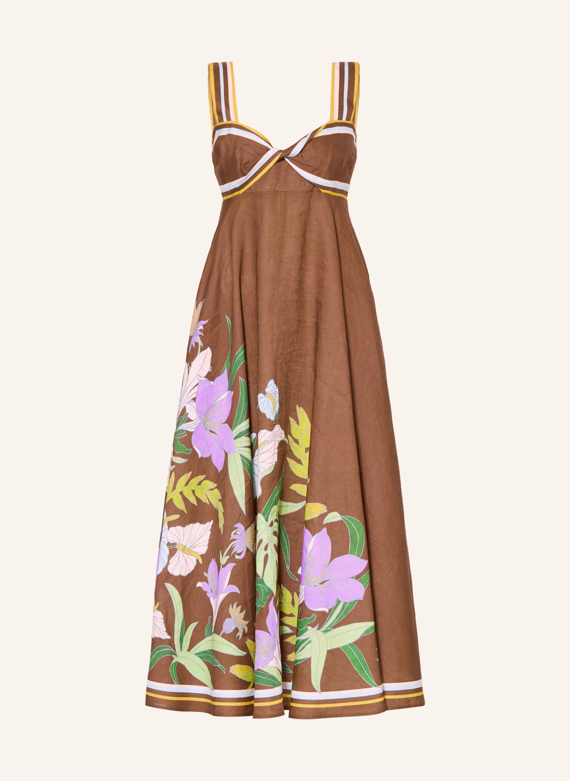 Alémais Sukienka Lniana Alfie Twist braun