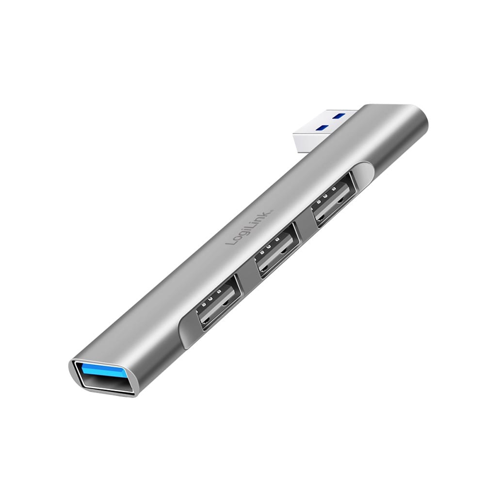 LogiLink Smukły HUB USB-A do 1x USB-A 3.0 3xUSB-A 2.0 UA0436