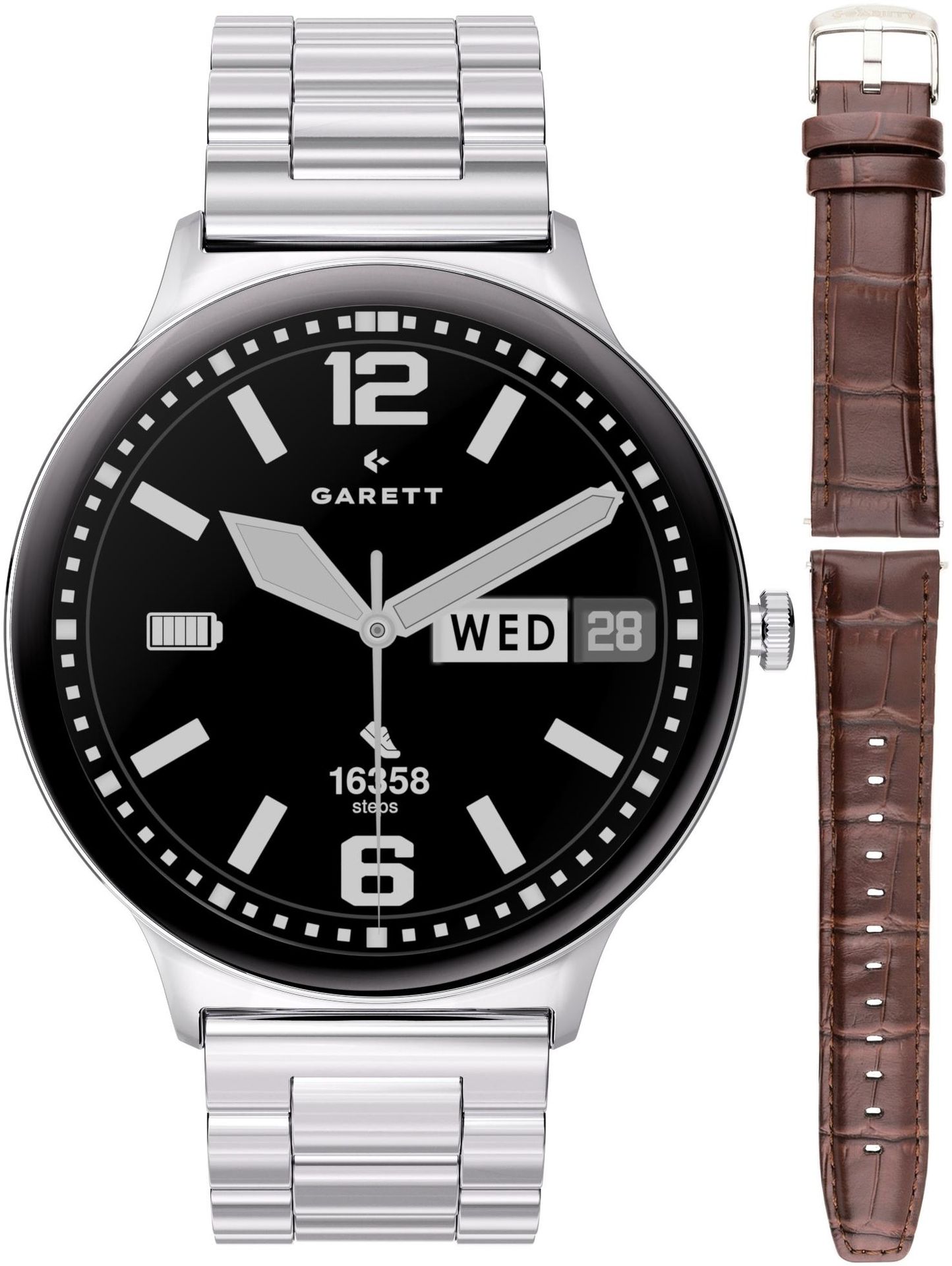 Garett Quantum Glow Srebrny stalowy