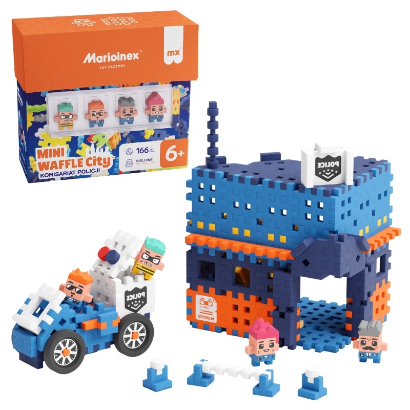 Marioinex Mini Waffle City Klocki Konstrukcyjne Komisariat Policji 166 el. 6+