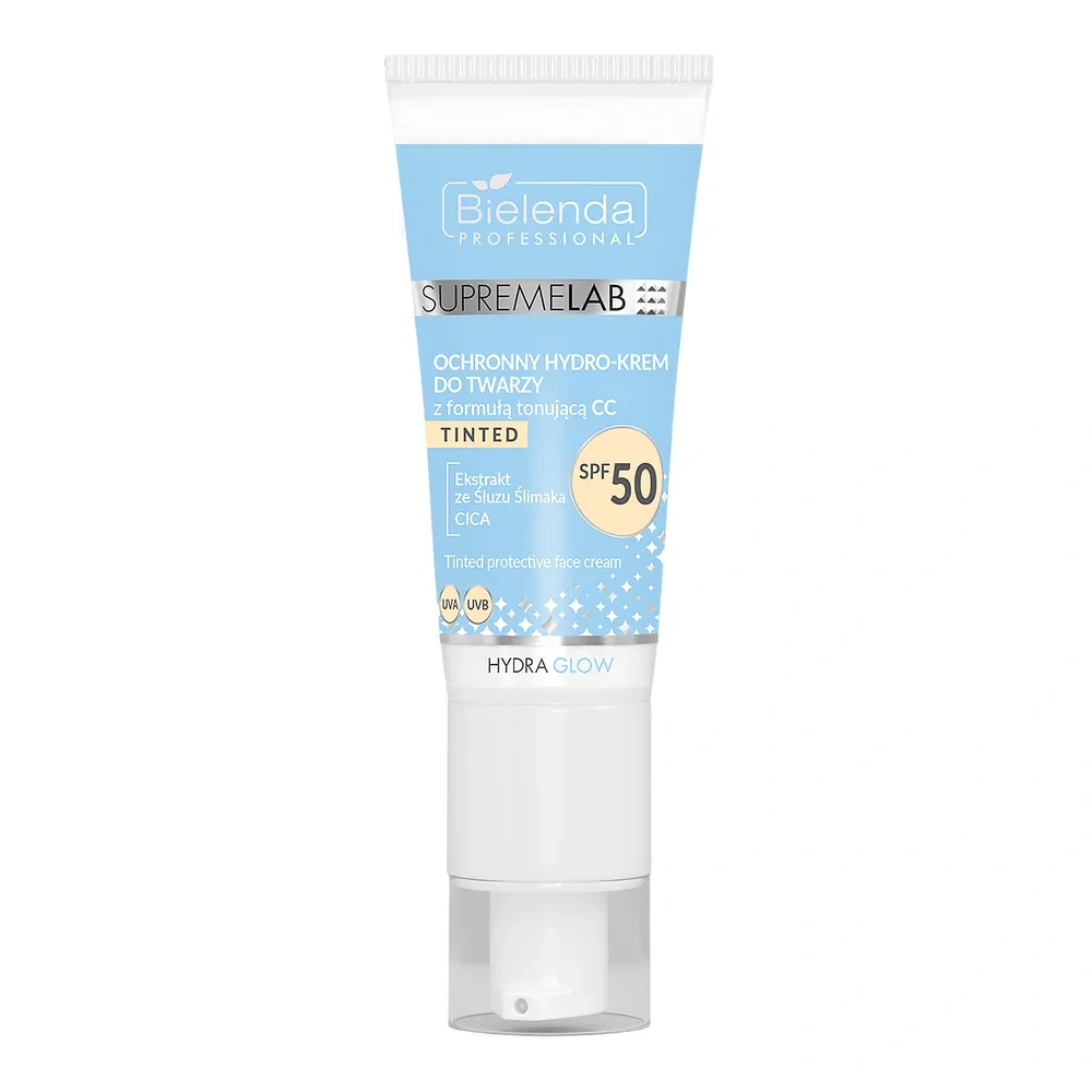 Bielenda Professional Supremelab Hydra Glow ochronny hydro-krem do twarzy z formułą tonującą CC SPF50 40 ml