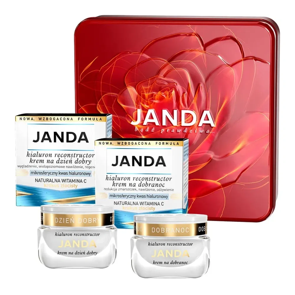 Janda Hialuron Reconstructor zestaw kosmetyków krem na dzień dobry 50 ml + krem na dobranoc 50 ml