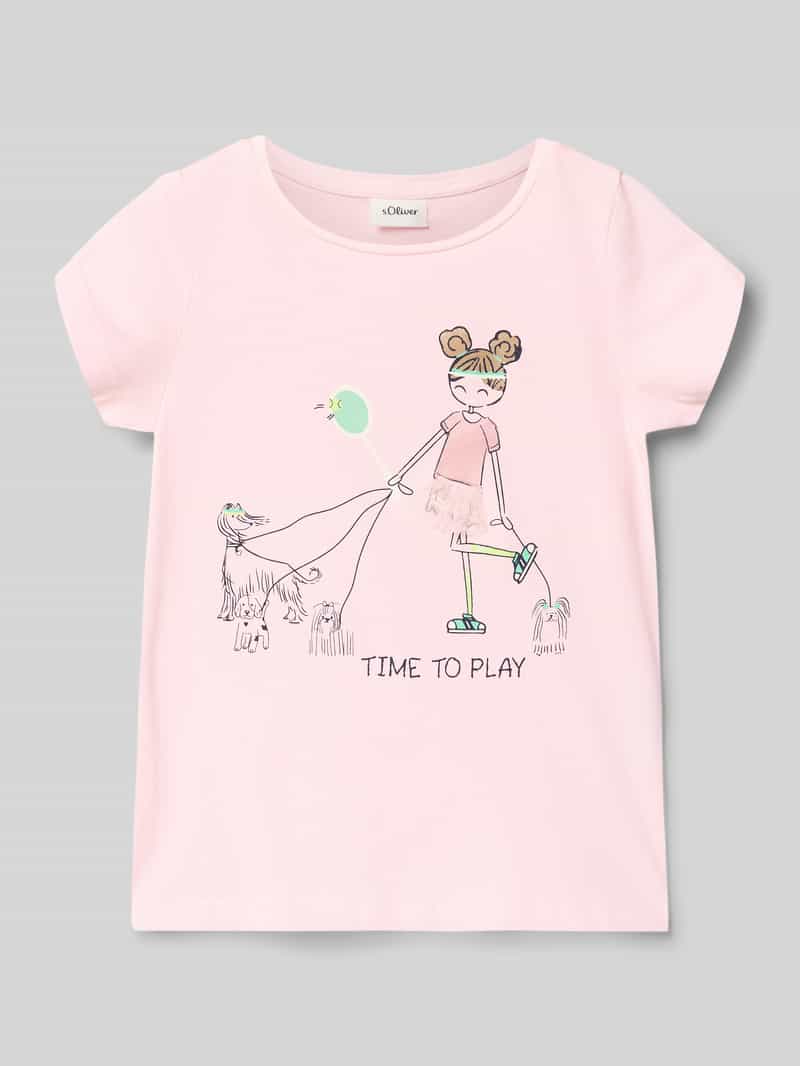 t-shirt o kroju regular fit z czystej bawełny