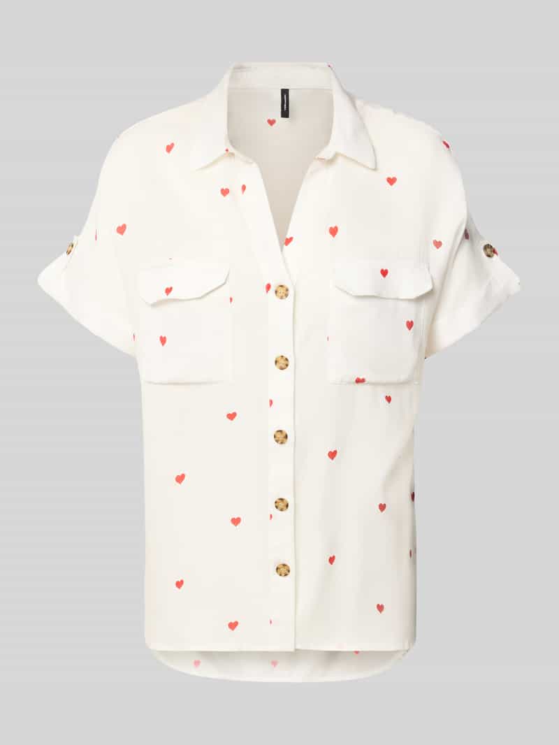 Bluzka o kroju comfort fit z czystej wiskozy model 'BUMPY'