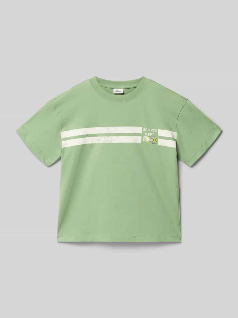 t-shirt o kroju regular fit z czystej bawełny