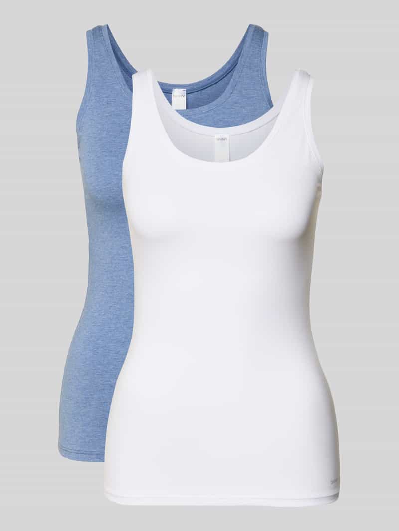 Top o kroju slim fit ze zwierzęcym nadrukiem na całej powierzchni w zestaw 2 szt.