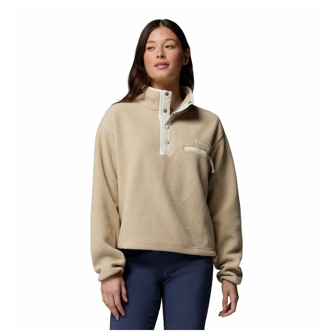 Bluza damska Columbia Helvetia™ II Cropped Half Snap Fleece Rozmiar: L / Kolor: beżowy