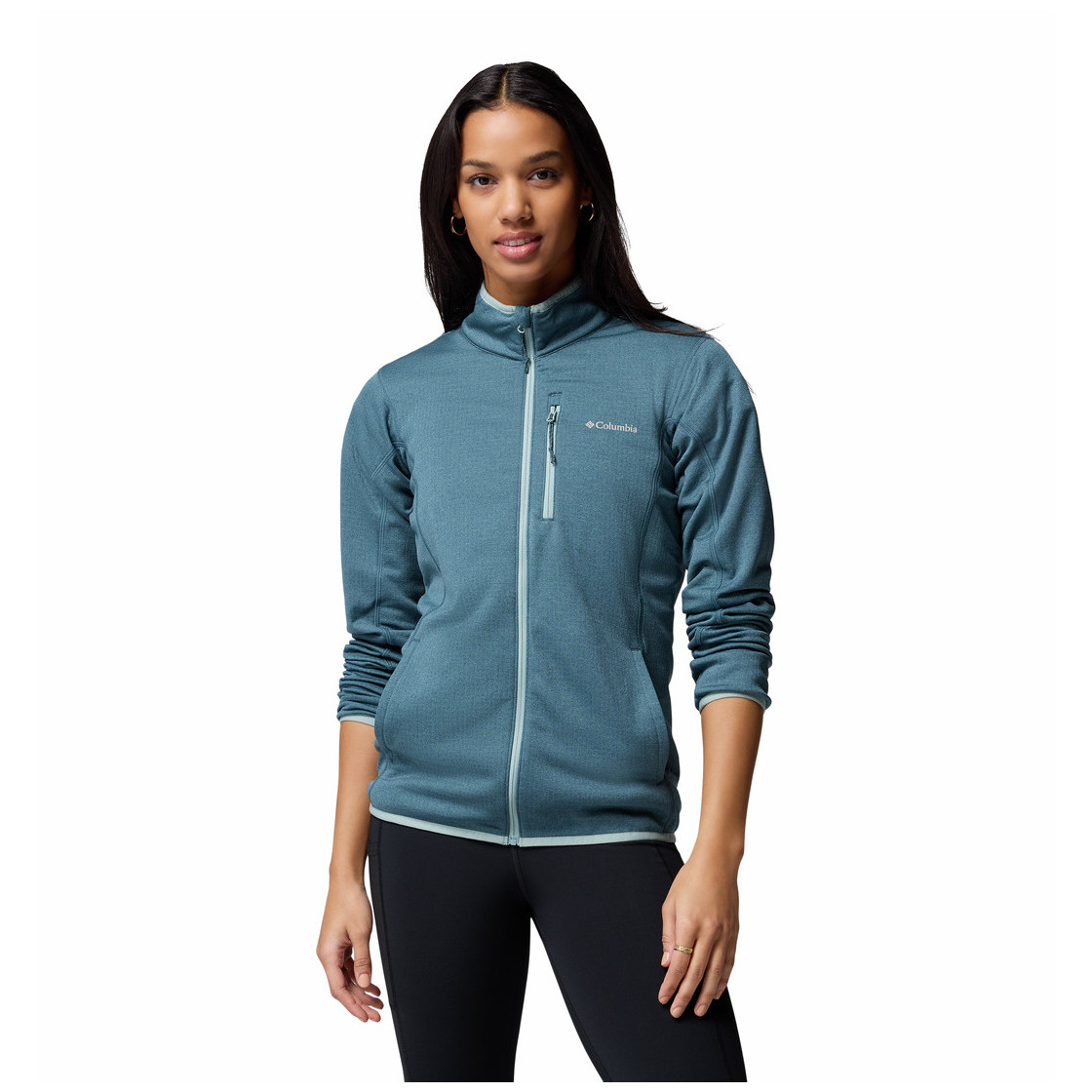 Bluza damska Columbia Essential Hike™ Grid Fleece Full Zip Rozmiar: L / Kolor: niebieski