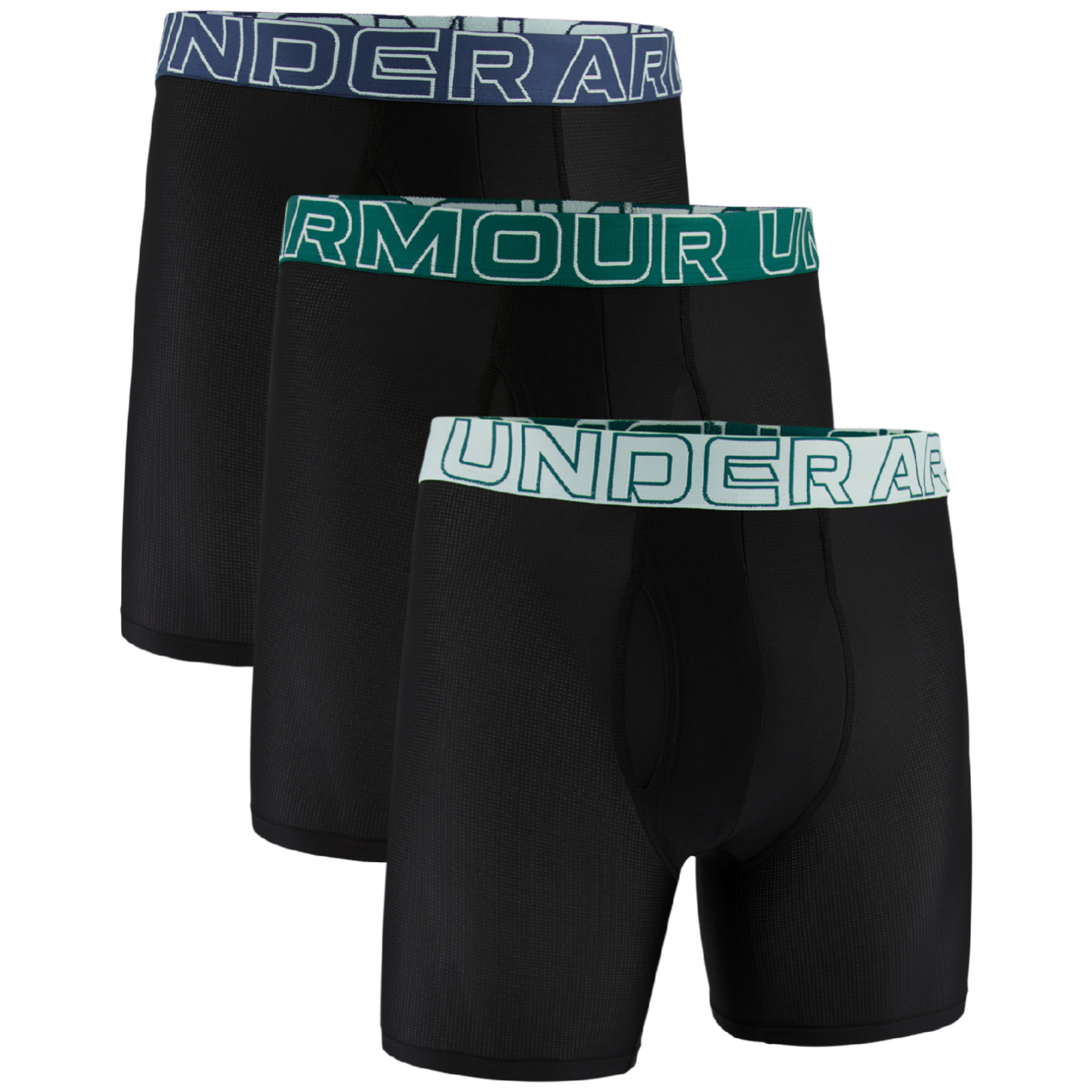 Męskie bokserki Under Armour Performance Tech Mesh - Solid 6 Rozmiar: L / Kolor: czarny/niebieski