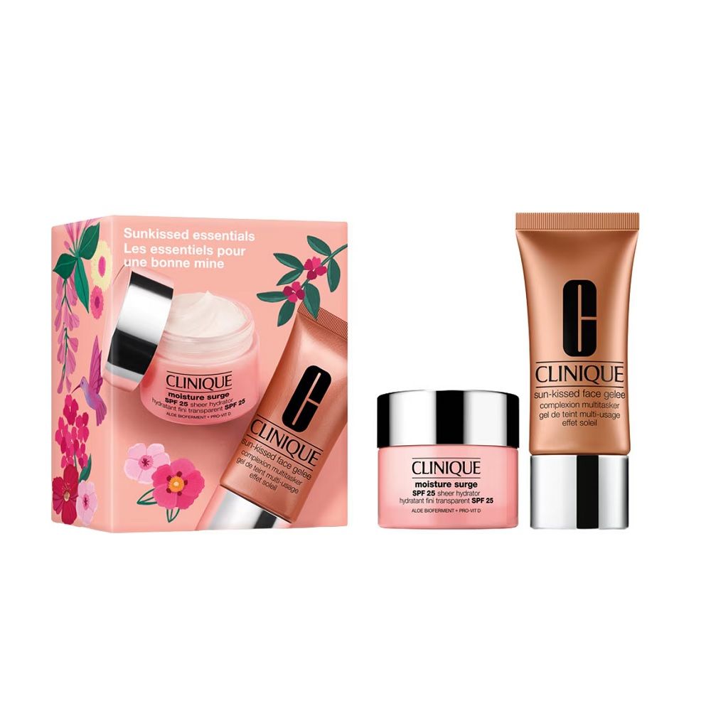 CLINIQUE SET Sunkissed Essentials Moisture Surffe transparentny krem nawilżający z filtrem SPF25 30ml