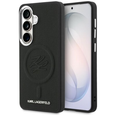 Etui KARL LAGERFELD Embossed Ring Initials MagSafe do Samsung Galaxy S26 Czarny