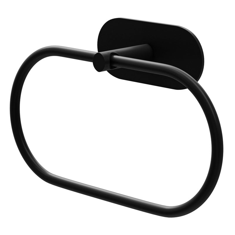 Samoprzylepny wieszak na ręczniki do łazienki, uchwyt ścienny na ręczniki bez wiercenia, 205 x 125 mm, stal nierdzewna, matowa czerń