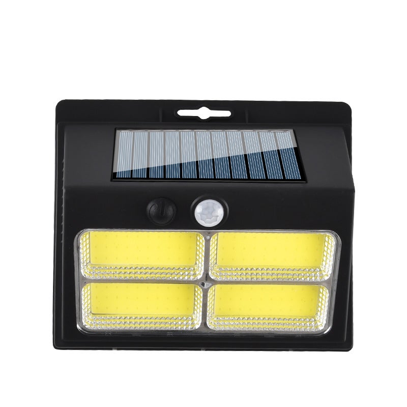 Zewnętrzna lampa solarna, światło białe, 120 COB LED, kinkiet indukcyjny do ogrodu, na patio, podjazd