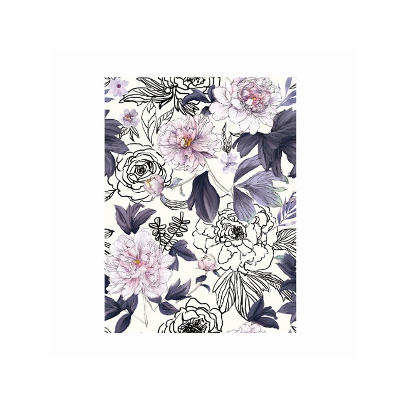 Tapeta samoprzylepna, z nadrukiem kwiatowym, dekoracja ścienna z PVC (44CM*10M)
