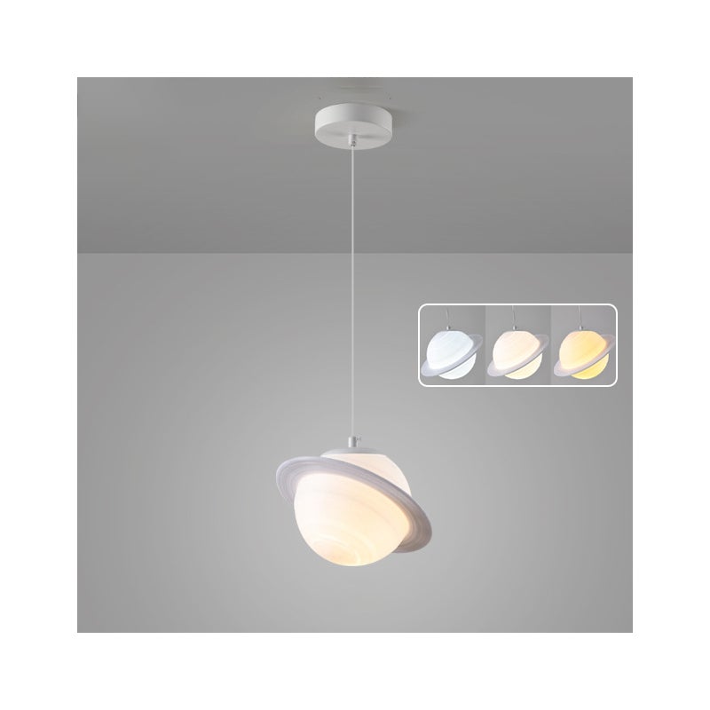 Żyrandol, lampa wisząca Creative Planet, lampka nocna, plafon wiszący, 3 regulowane temperatury barwowe, regulowana wysokość, 15 cm x 150 cm