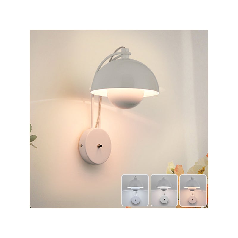 Kinkiet, lampka nocna LED, kinkiet w kształcie pączka, kinkiet do lustra łazienkowego, 3 regulowane temperatury barwowe, biały