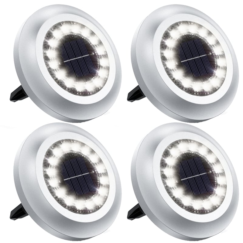 Zestaw zewnętrznych lamp solarnych ogrodowe lampy solarne z diodami LED wodoszczelne lampy solarne na ścieżki gruntowe lampy solarne białe światło