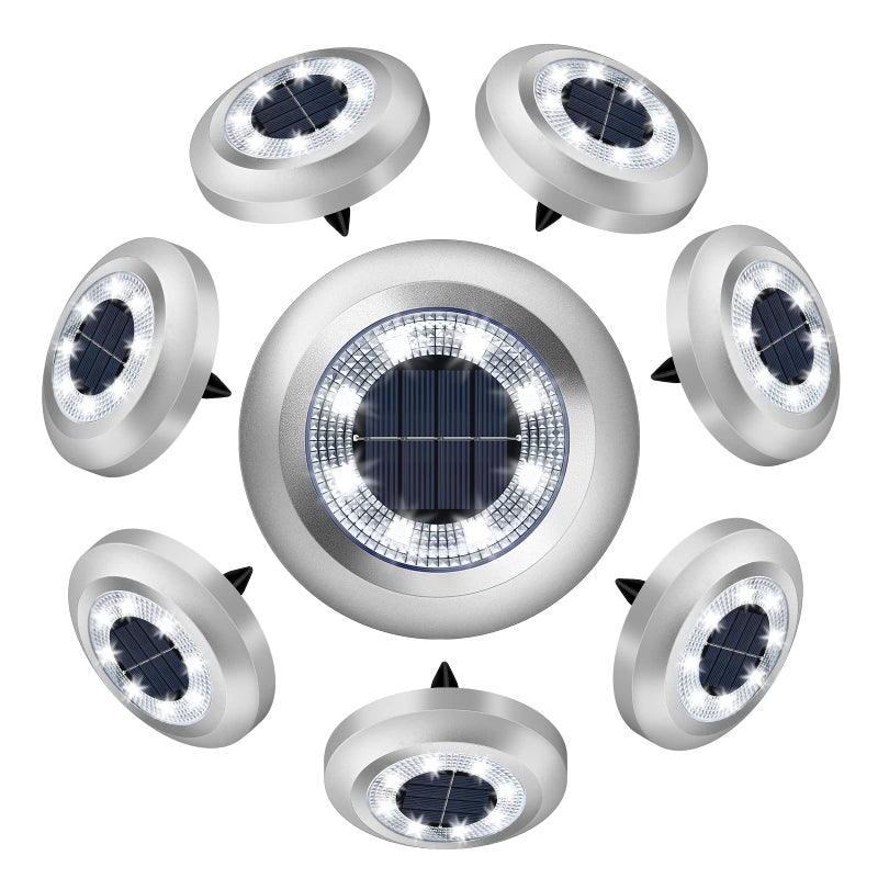Zestaw solarnych lamp zewnętrznych solarnych lamp ogrodowych z diodami LED wodoodporne solarne lampy ścieżkowe solarne lampy gruntowe światło białe