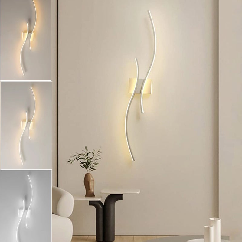 Retro kinkiet industrialny, lampka nocna, regulowana temperatura barwowa od 3 000 K do 6 000 K, odpowiedni do salonu i sypialni (biały)