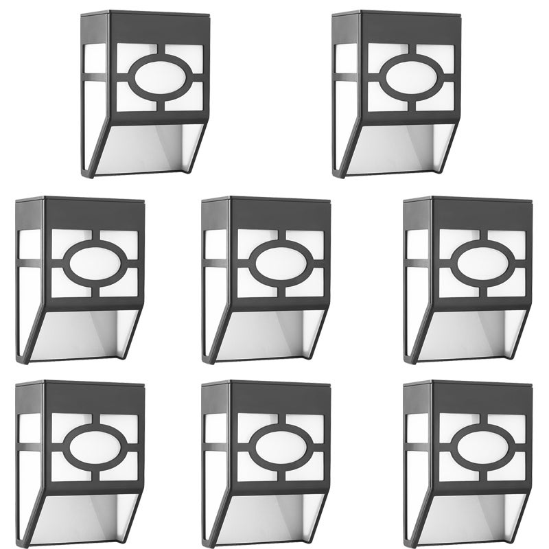 Zewnętrzny kinkiet solarny 8 sztuk, solarny kinkiet z białym światłem 2LED (polikrystaliczny)