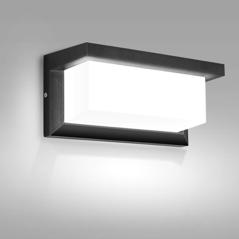 Zewnętrzny kinkiet, 18W LED, IP65 Wodoodporny, Dekoracyjny kinkiet zewnętrzny (Biały Zimny)