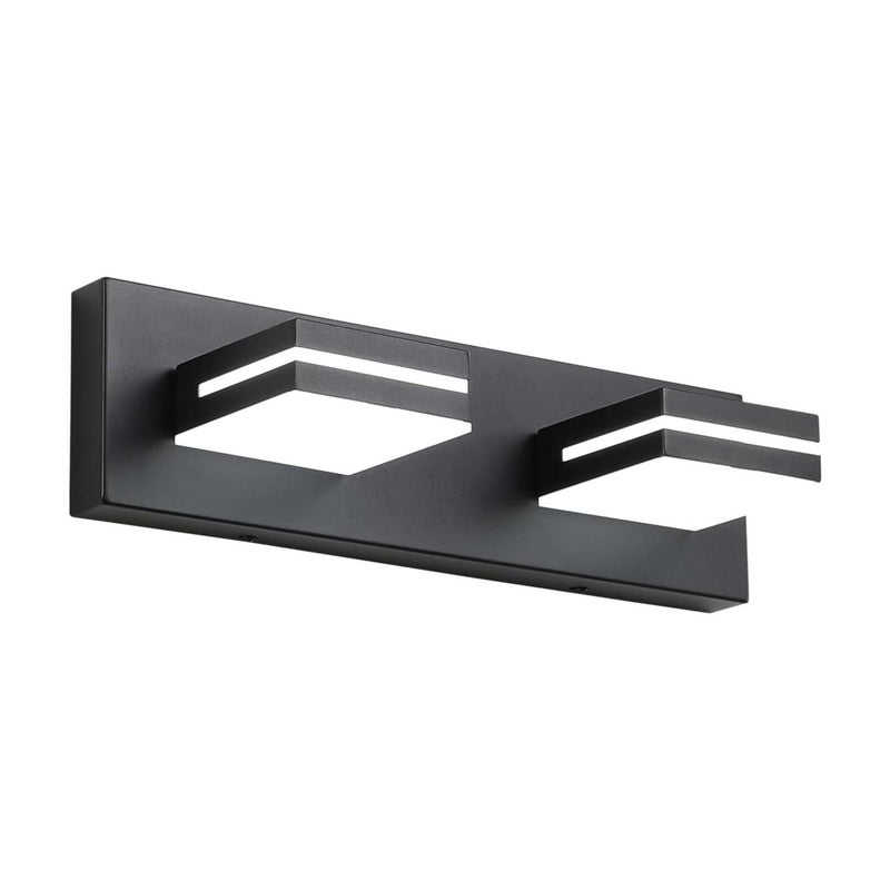 Kinkiet LED łazienkowy 2-światła 32 cm, czarny mat, nowoczesny akrylowy design, oświetlenie lustra 3000-6500K, idealny do łazienki i domu